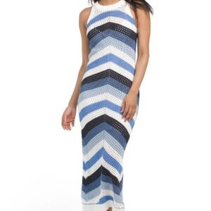 YOUNG FABULOUS & BROKE Cotton/rayon Crochet Maxi Dress